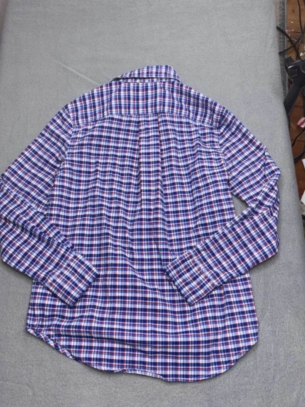 Boys Polo Ralph Lauren Long Sleeve Collared Button Down Performance Blue Red S/8